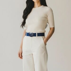 Royal Blue Elastic Belt waist 28"-38"